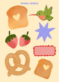 "Bri & Toast" Stickersark