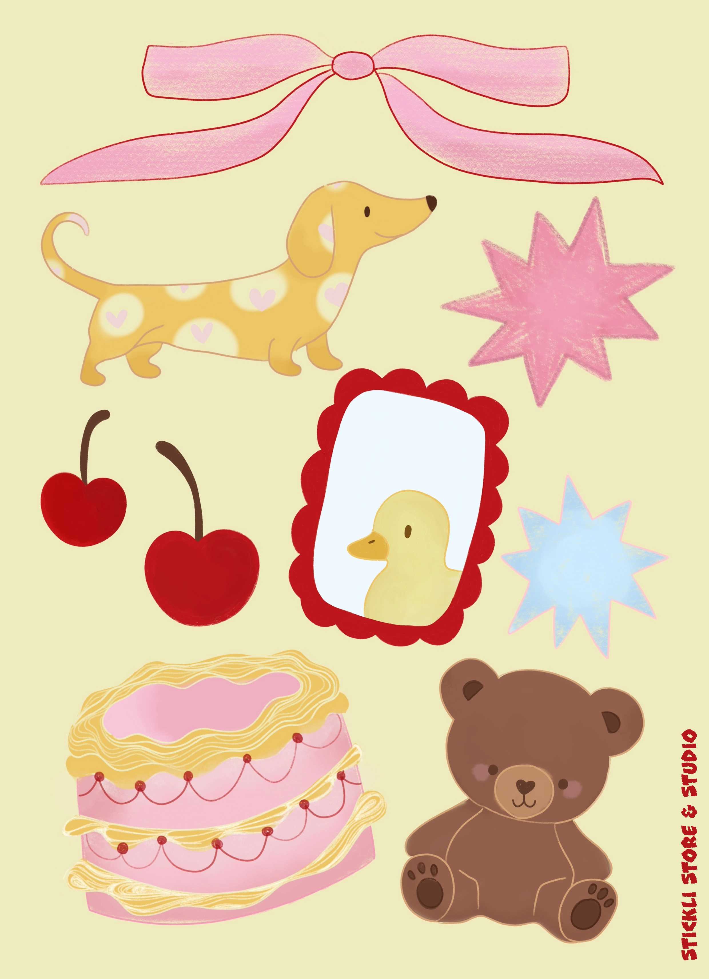 "Cutie Patootie" Stickersark