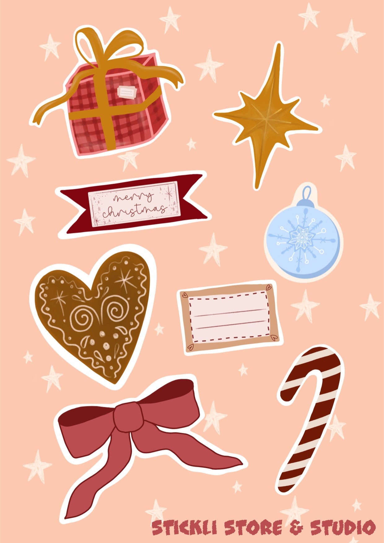 "Merry & Bright" Stickersark