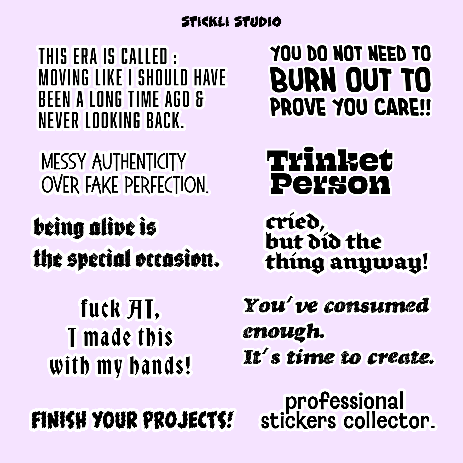 "Me, Myself & I" Mini Stickersark